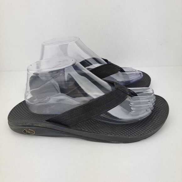 Chaco Mens Size 8 Black Thong Flip Flop Waterproof Sport Sandals - Picture 4 of 9